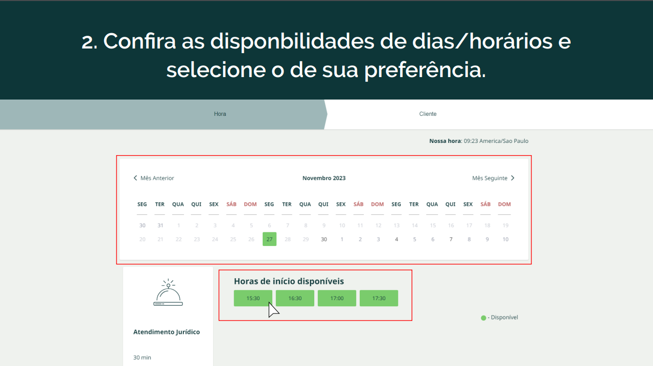 Seleção de serviço