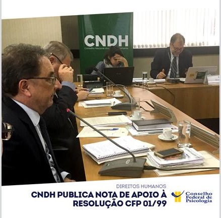 Conselho Nacional de Direitos Humanos publica nota de apoio à Resolução CFP 01/99